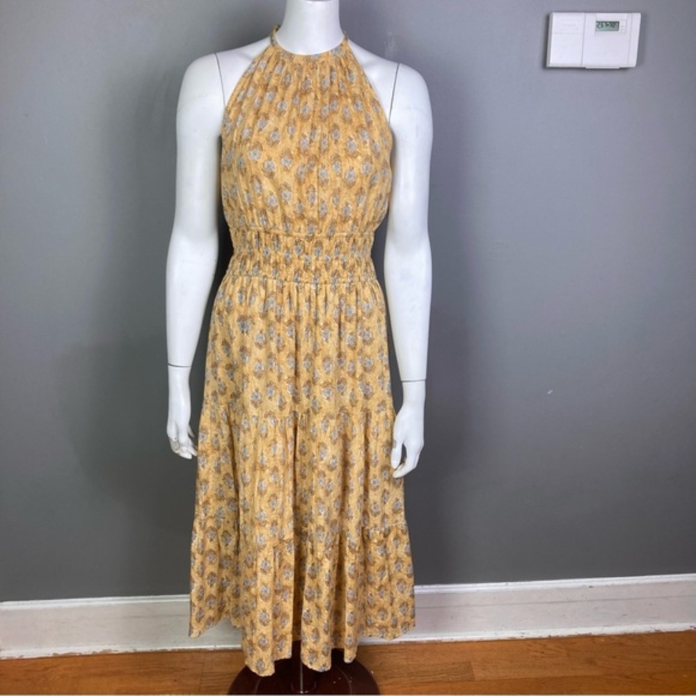 Anthropologie DRA Los Angeles dress small prairie smocked sleeveless long India